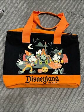 Disney Halloween Tote Bag in Black and Orange with Mickey & Minnie